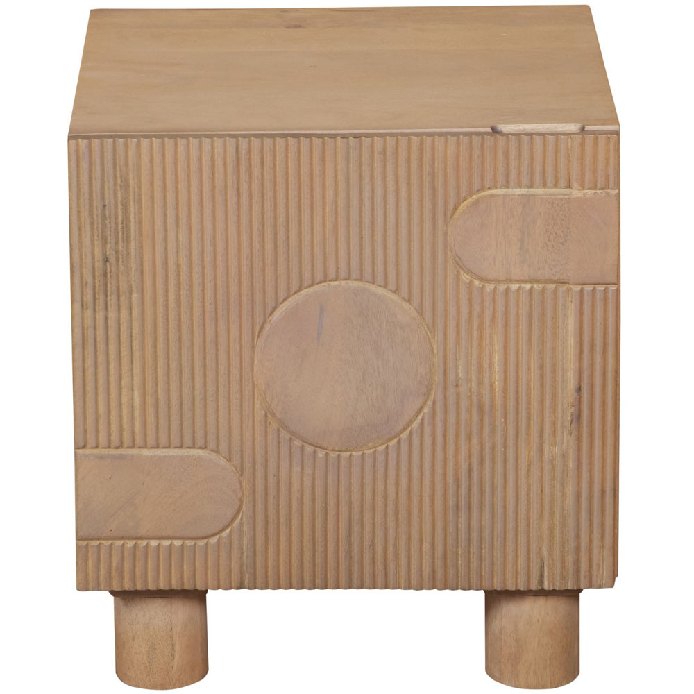 IH Design Ajmer Single Door Solid Wood Bedside Table Image 2
