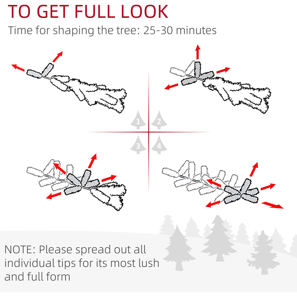 Everglow Snow Dipped Green Artificial Christmas Pencil Tree 6.5ft Image 5