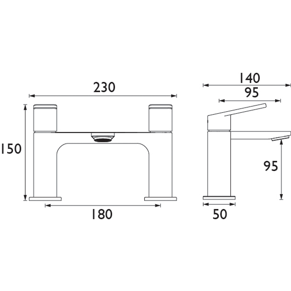 Bristan Frammento Matt Black Bath Filler Tap Image 8