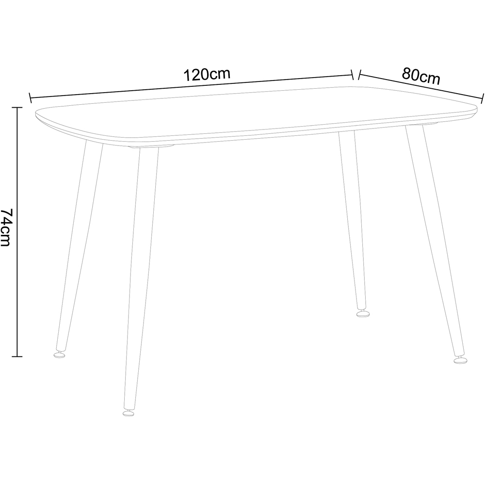 Core Products Aspen 4 Seater Dining Set Grey Oak and Natural Image 9