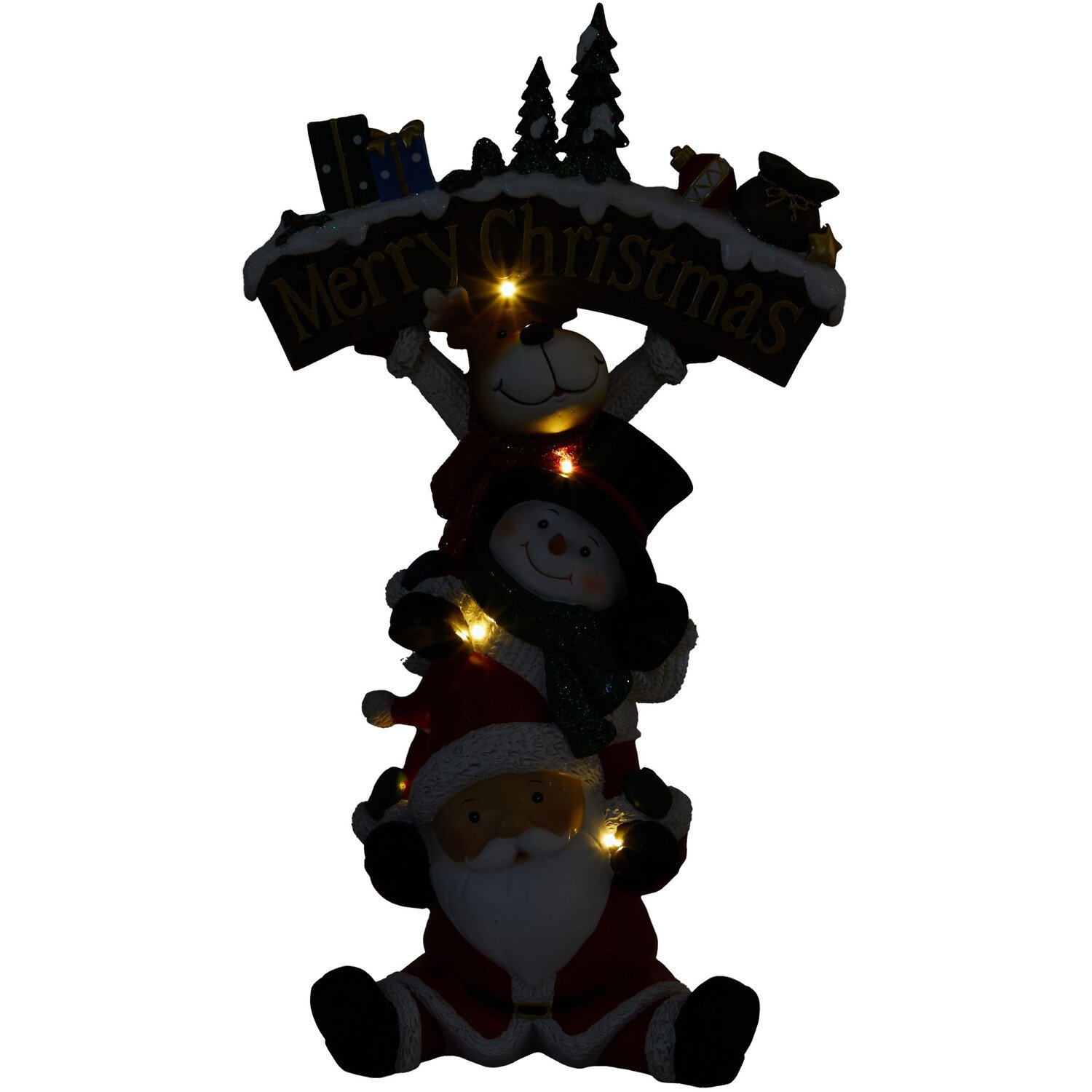 LED Santa and Friends Ornament Image 4