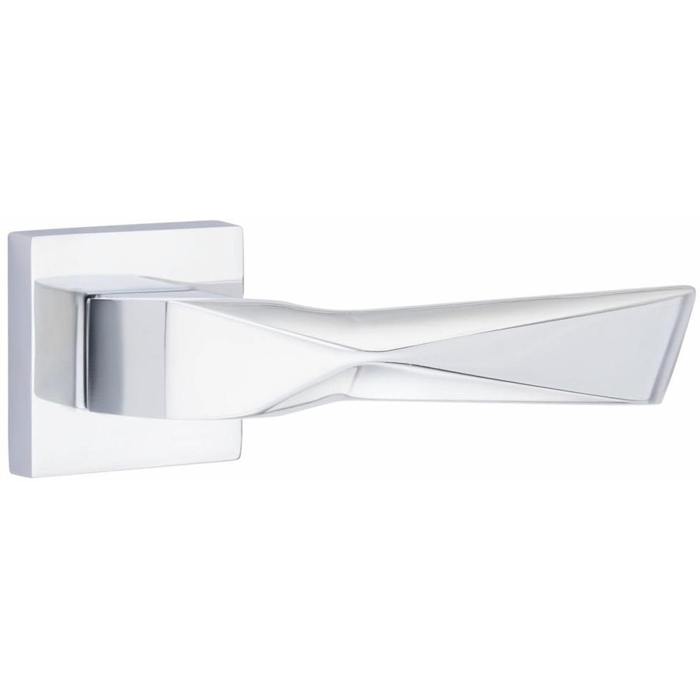 Golden Grace Polished Chrome Aura Door Handle Set Image 3