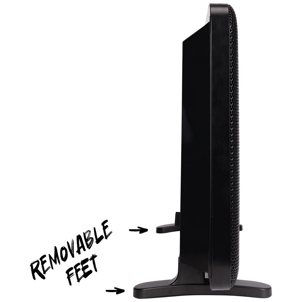 TCP Black 2 in 1 Infrared Convection Wall Mounted and Free Standing Heater 2000W Image 7