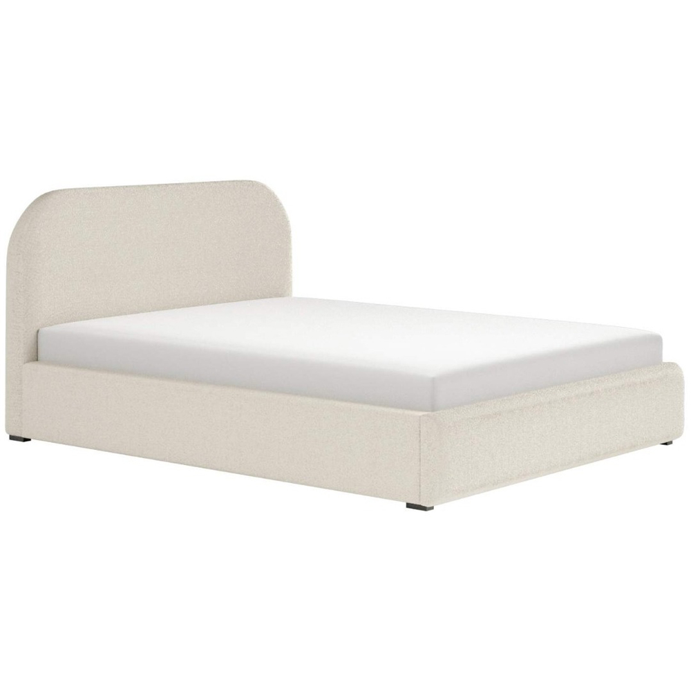 Flair Alba Double Cream Boucle Ottoman Bed Image 2