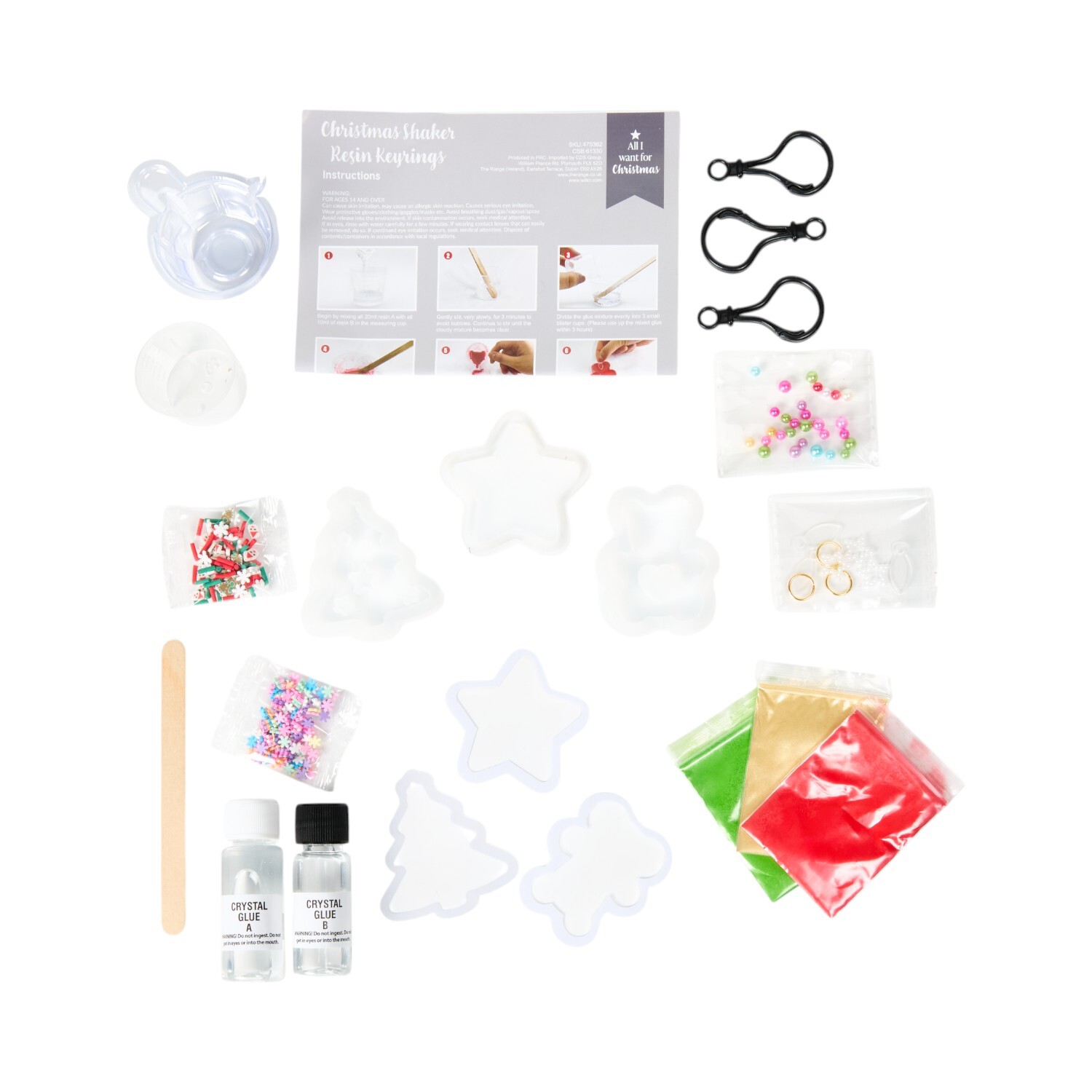 Christmas Shaken Resin Keyrings Kit Image 4