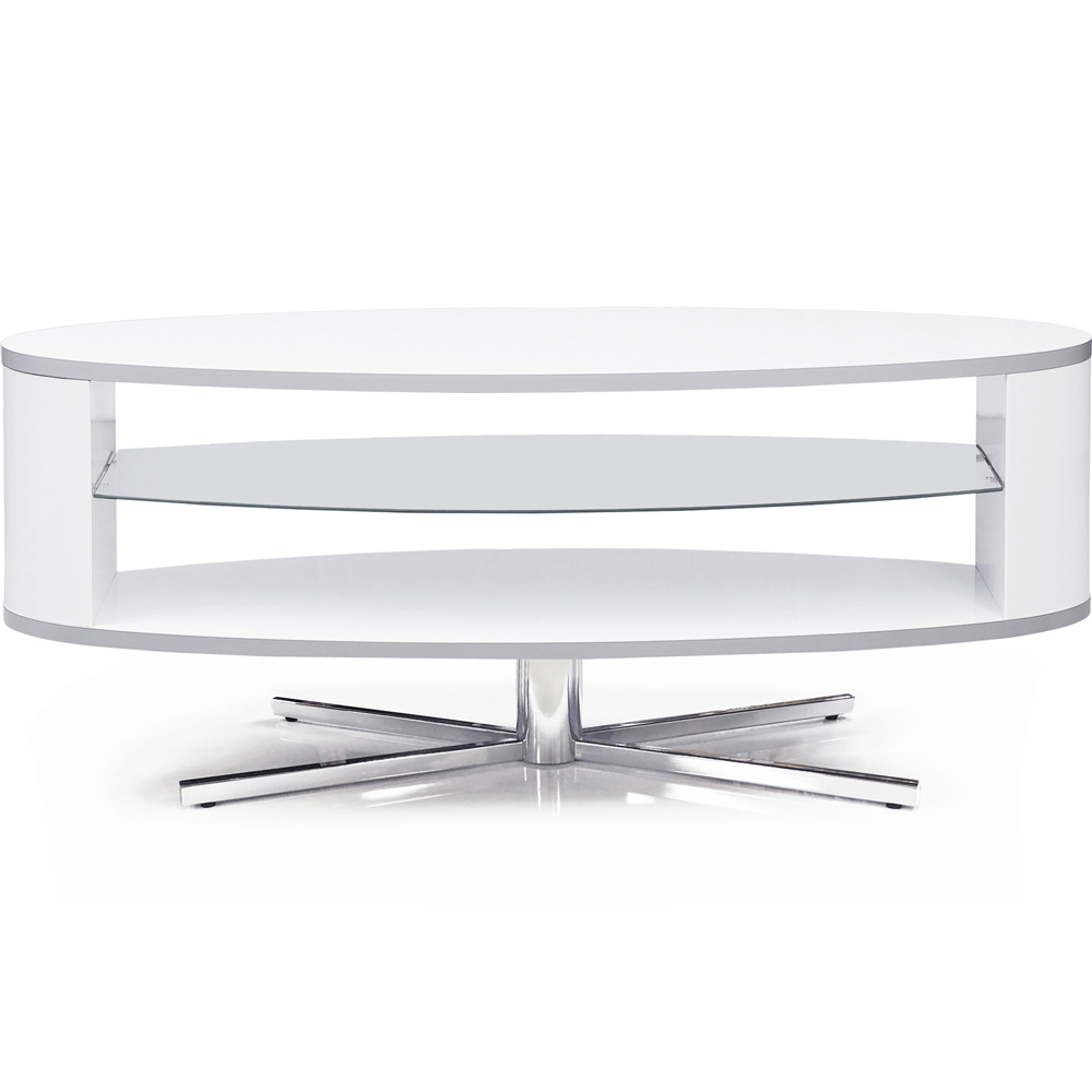 MDA Designs Orbit 2 Shelf White TV Cabinet Image 3