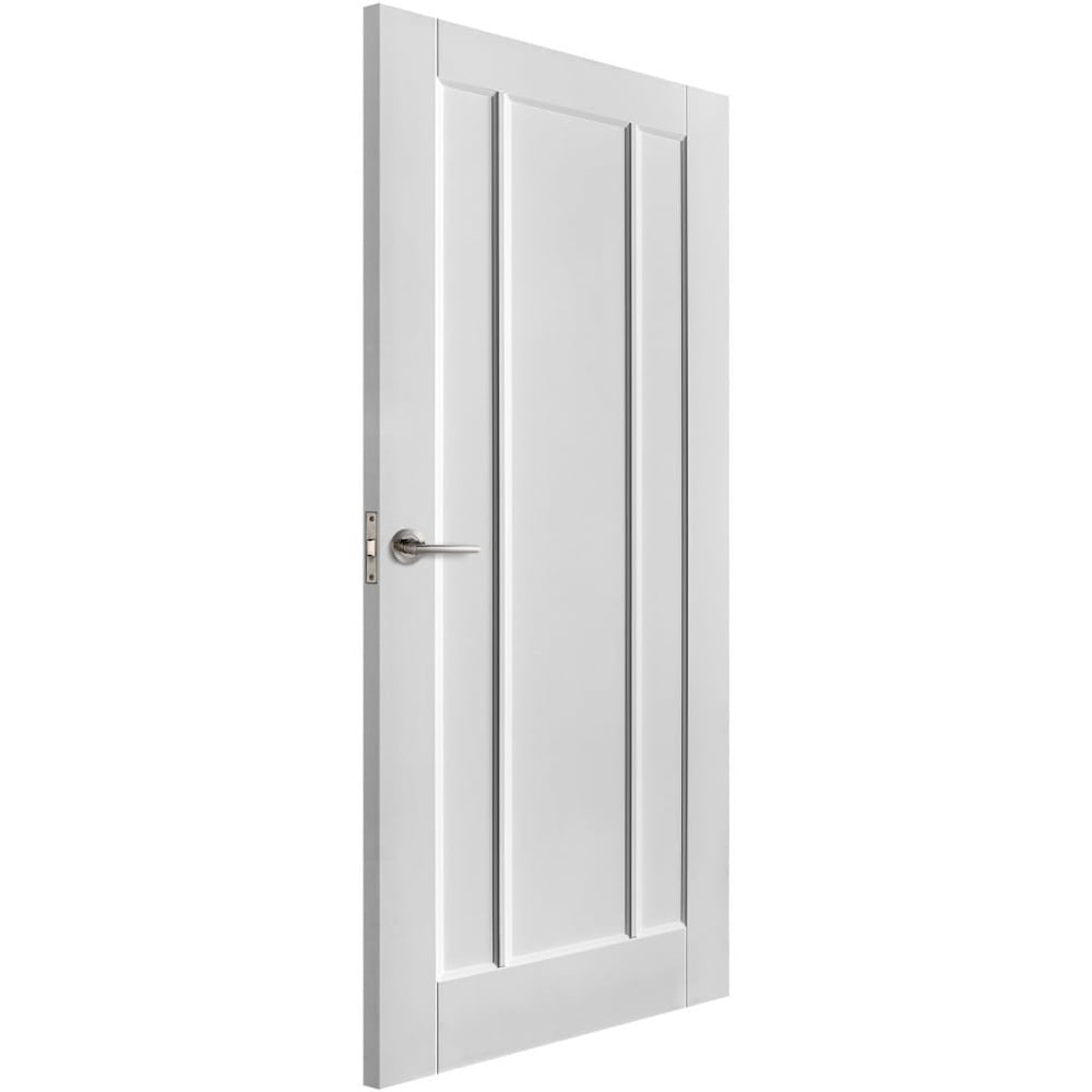 Toledo White Primed 3 Panel FD30 Fire Internal Door 1981 x 762 x 44mm Image 3