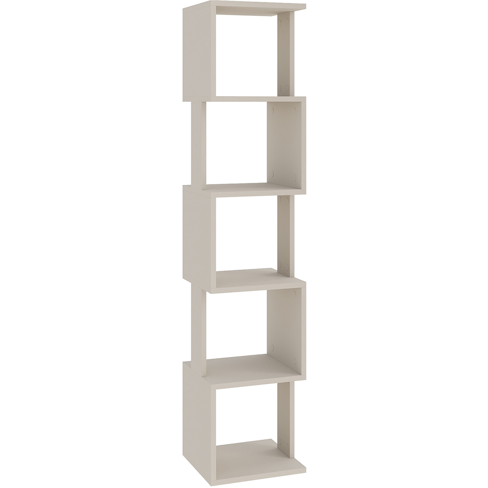 Decortie Piri 5 Shelf Sandstone Asymmetrical Bookcase Image 2