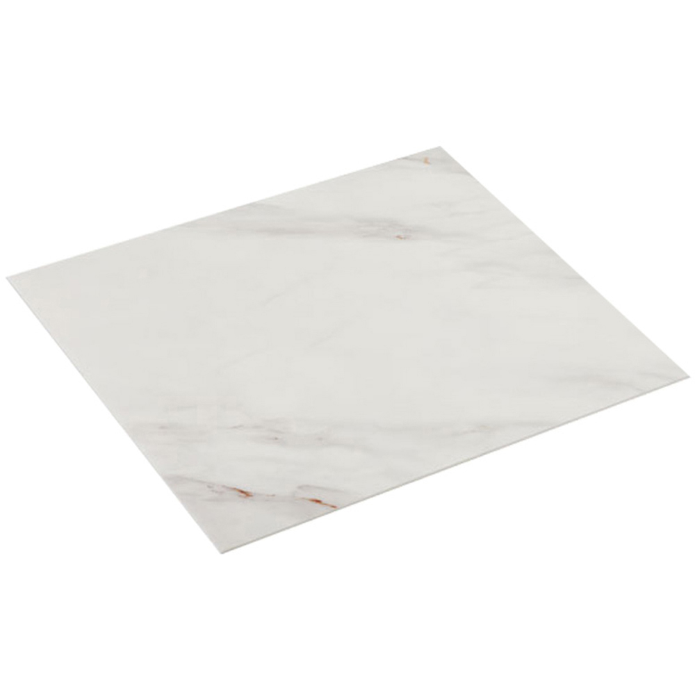 Living and Home Marble Patterned Calacatta White and Orange PVC Self Adhesive Wall Sticker 10 Pack Image 3