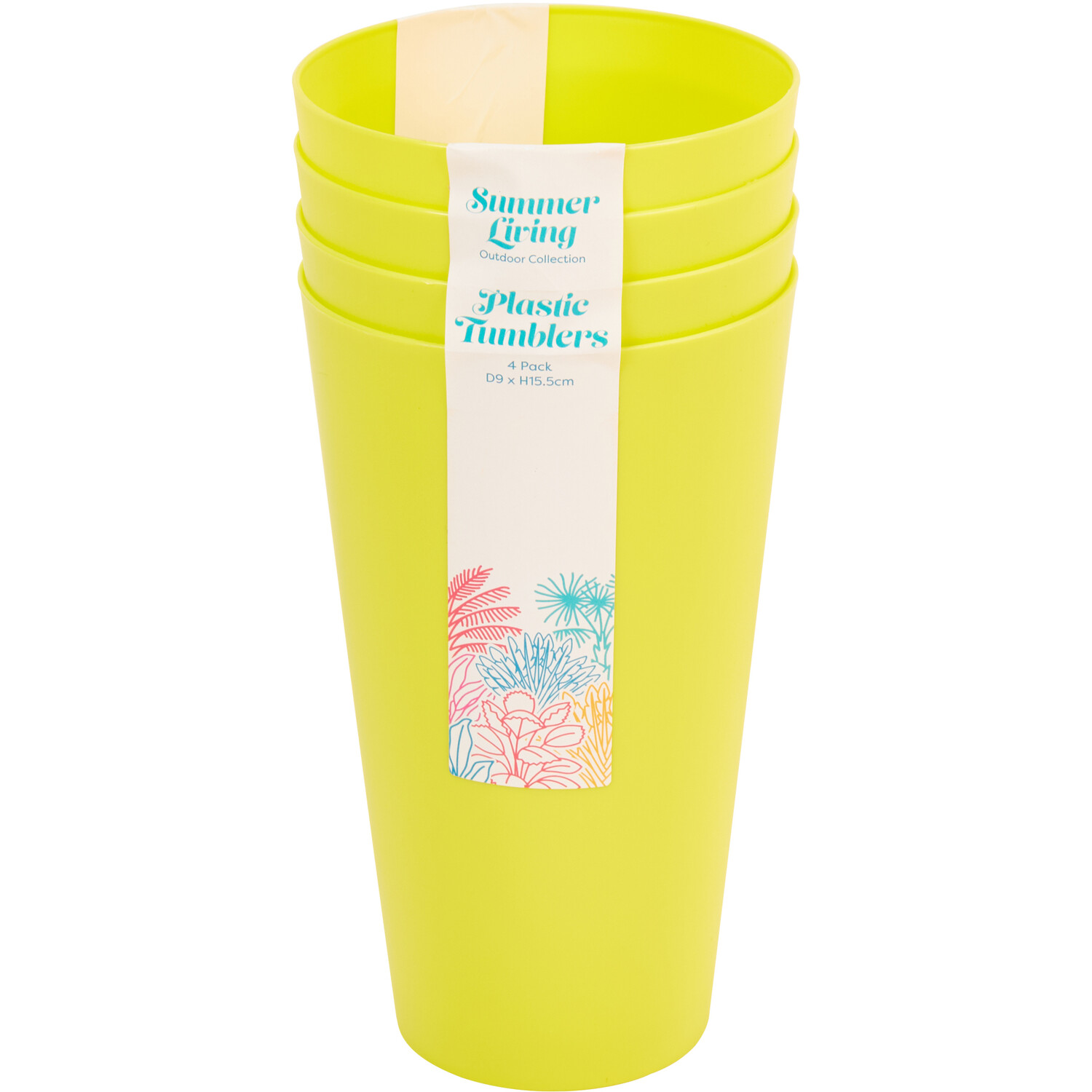 Pack of 4 Plastic Tumblers Image 2