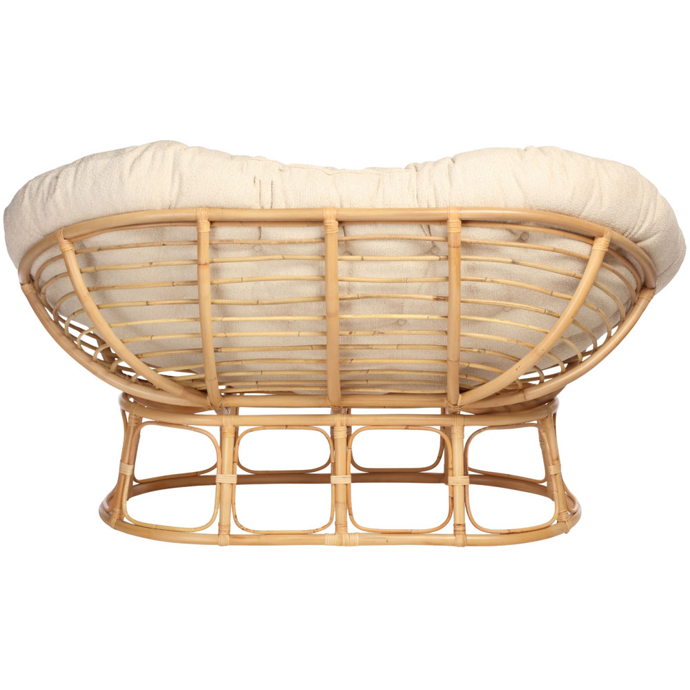 Desser Furniture Papasan 2 Seater Cloud and Natural Sofa Image 5