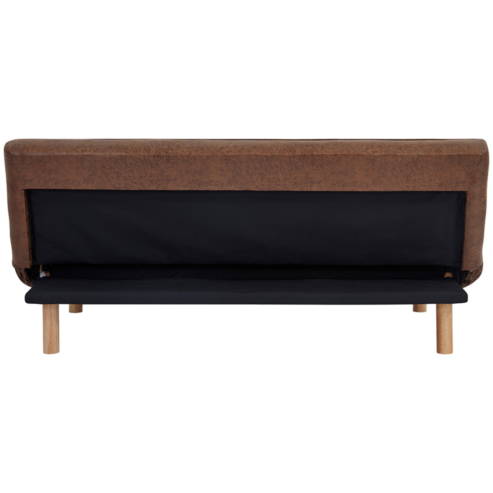 Home Detail Salerno Double Sleeper Brown Air Leather Sofa Bed Image 4