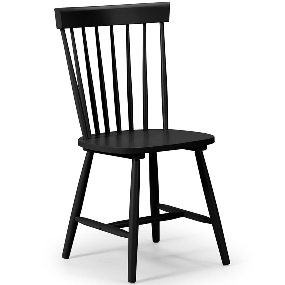 Julian Bowen Torino Set of 4 Black Chairs Image 2