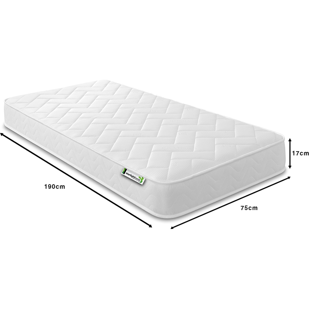 Starlight Beds Deluxe Small Single White Memory Foam with Spring Mattress Image 6