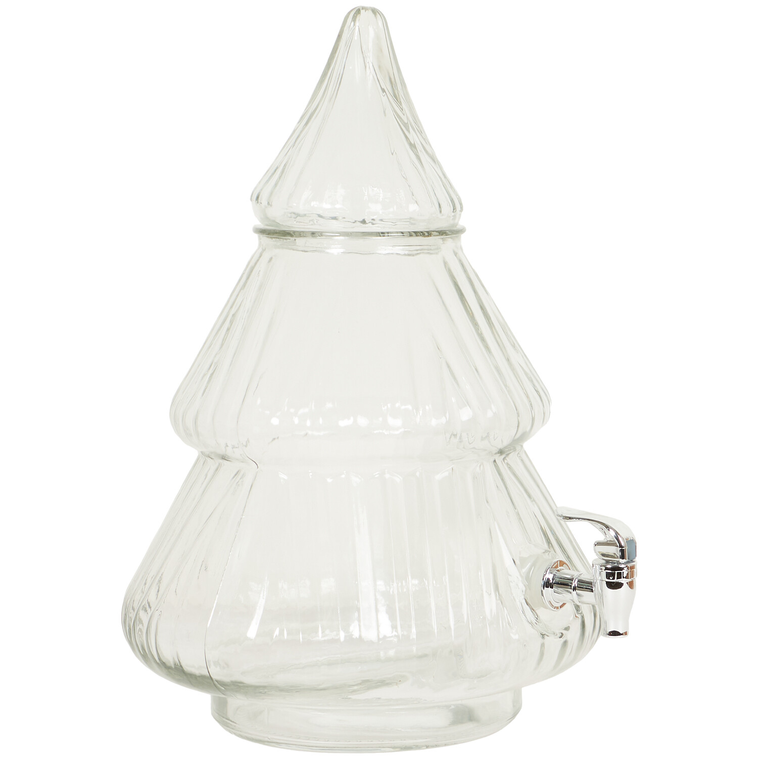 Glass Xmas Tree Drinks Dispenser 10L - Clear Image 2