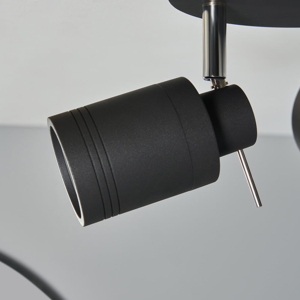 Spa Ramona Black 3 Spot IP44 Light Plate Image 5