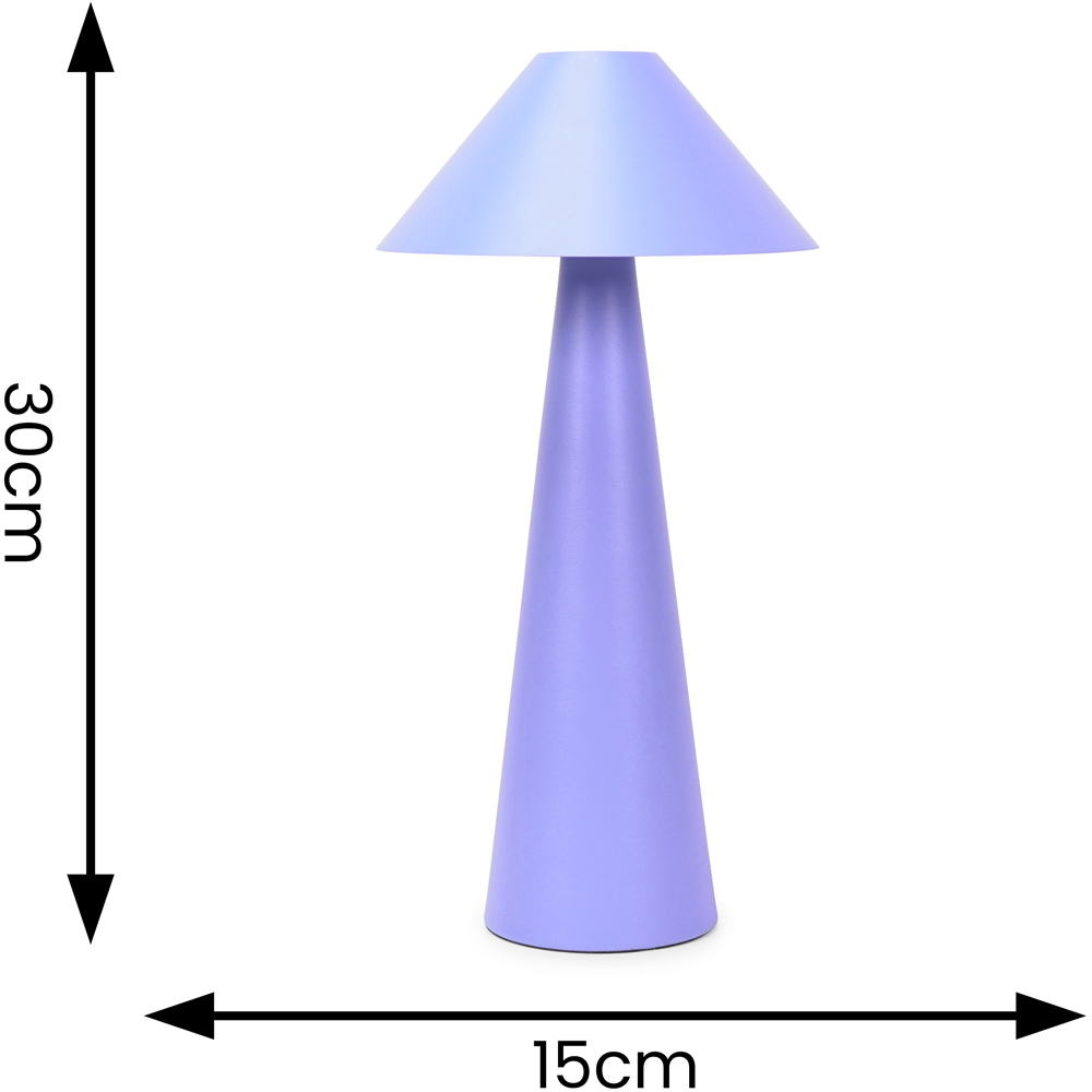 ValueLights Raquel Purple Tapered Shade Table Lamp with Integrated LED Image 8
