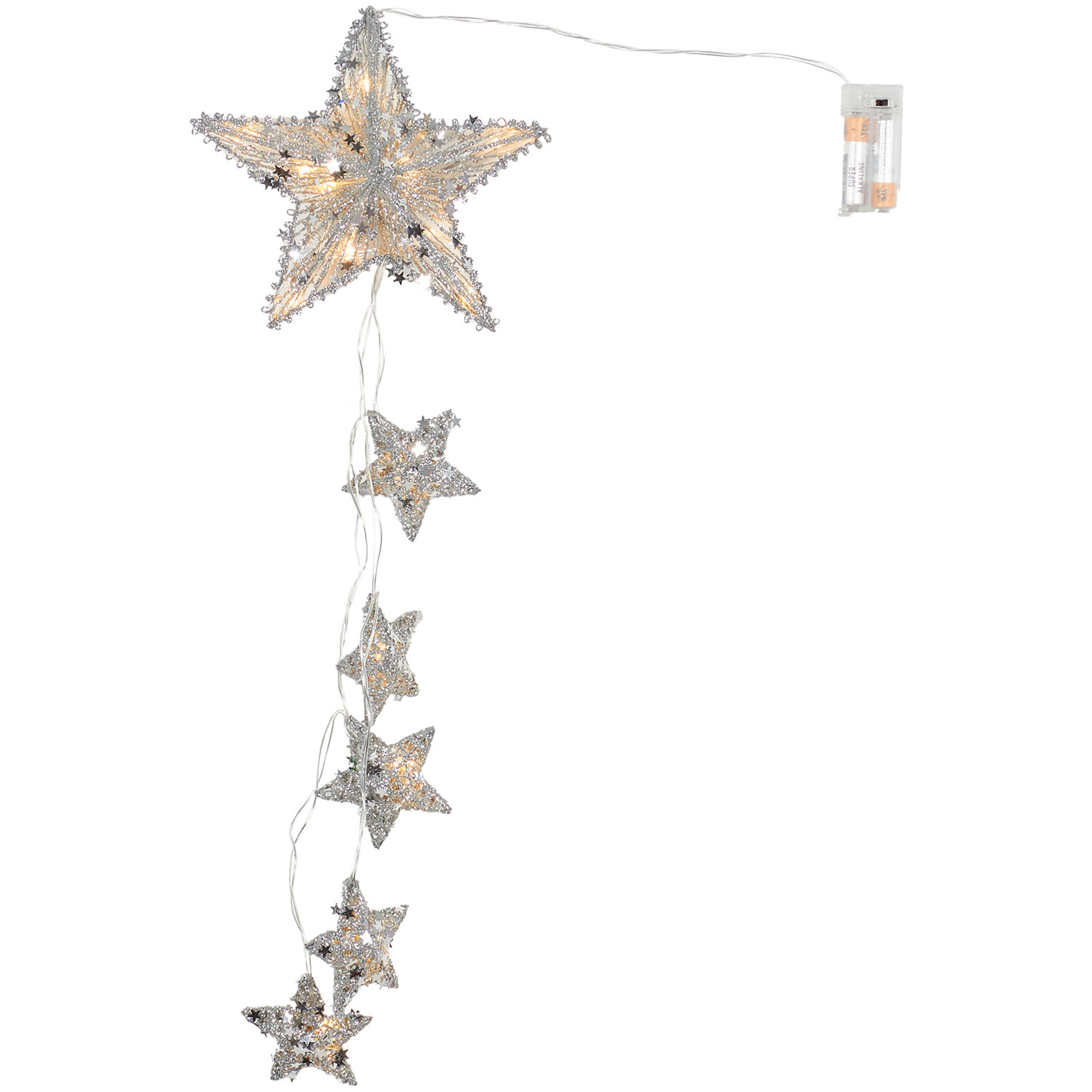 Hanging LED Falling Stars Light - Silver Image 6