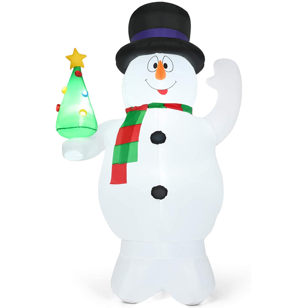 Costway Snowman LED Inflatable Outdoor Christmas Decoration 7.9ft Image 3