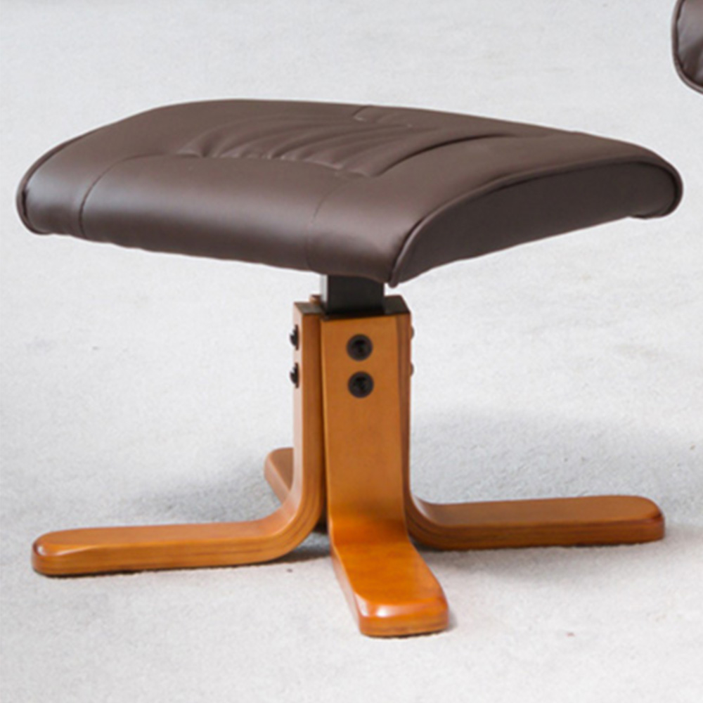 Artemis Home Severn Brown Massage and Heat Swivel Recliner Chair with Footstool Image 4