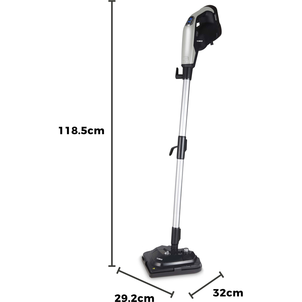Tower TSM12 12-in-1 Platinum Black Multifunction Steam Mop Image 9