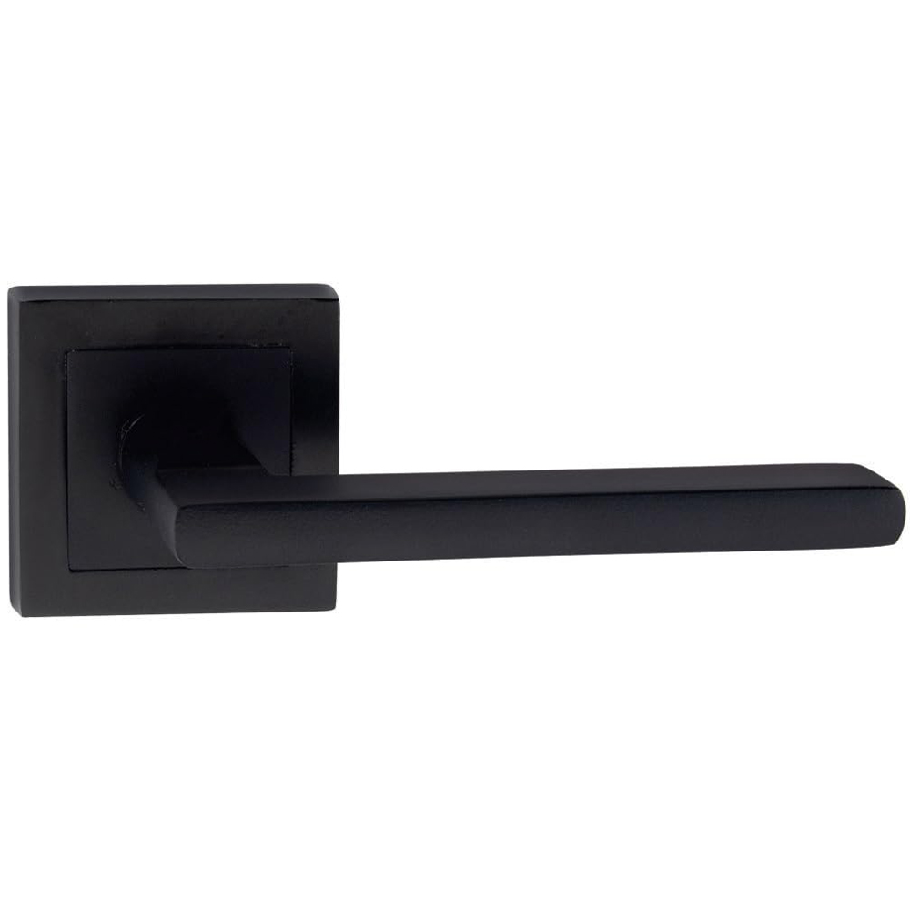 Golden Grace Matt Black Leon Straight Door Handles Set 52 x 52mm 5 Pack Image 3