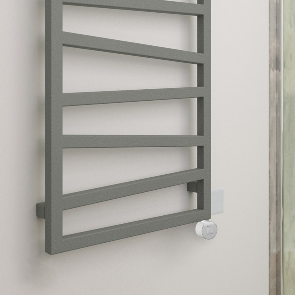 Terma Zig Zag Salt n Pepper Electric Towel Rail with VEO Element Controller 835 x 500mm Image 5