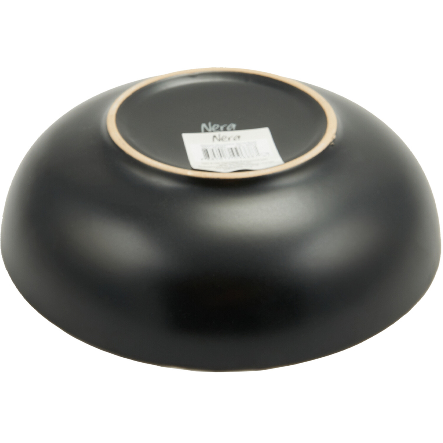 Nera 24cm Black Ribbed Serving Bowl Image 3