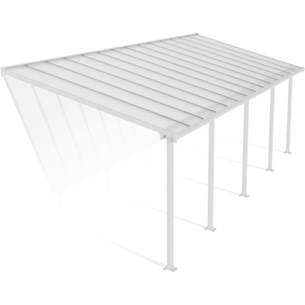 Palram Canopia Olympia White Clear 3 x 8.51m Patio Cover Image 2