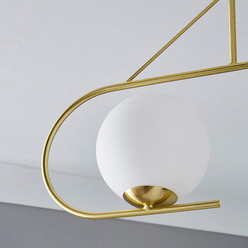 Inlight Bora 2 Light Brass Bar Pendant Light Image 4