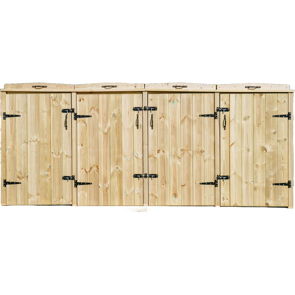 The Garden Village Chatburn 360L Quad Wheelie Bin Shed Image 3