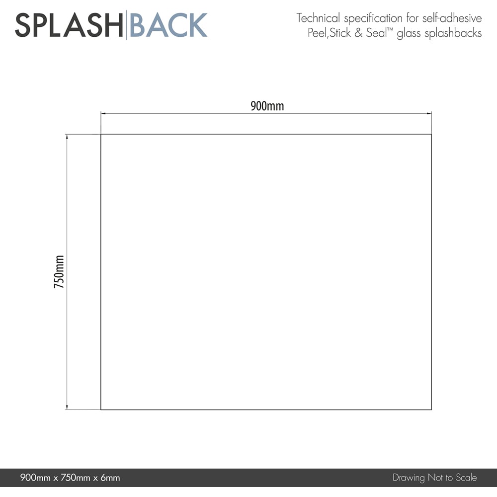 Splashback Pale Beige Toughened Glass Self Adhesive Kitchen Splashback 900 x 750mm Image 6