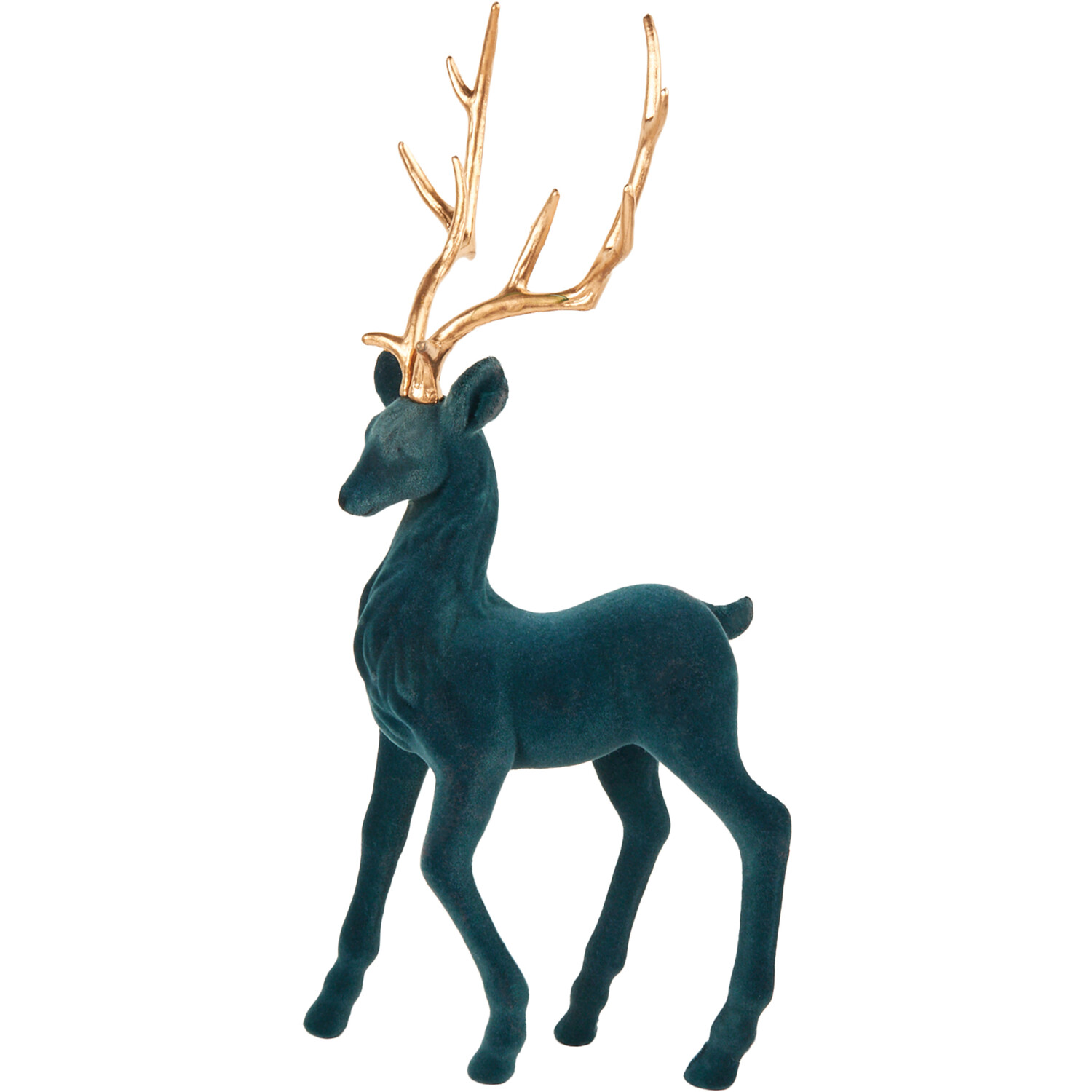 Elegant Flocked Standing Reindeer Image 2