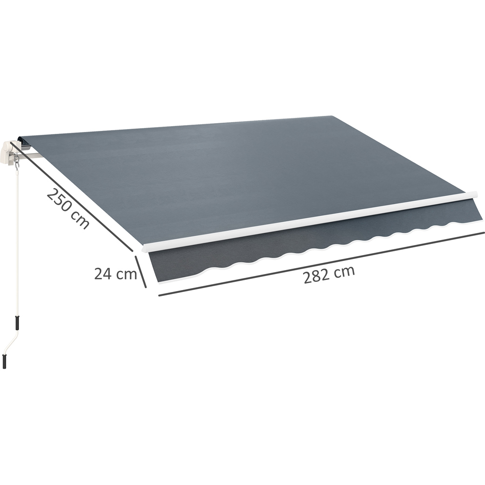 Outsunny Grey Awning Replacement Canopy 3 x 2.5 m Image 9