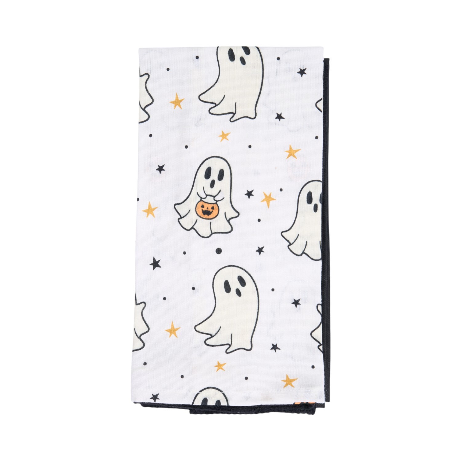 Pack of 3 Ghost Tea Towels Black and White Image 2