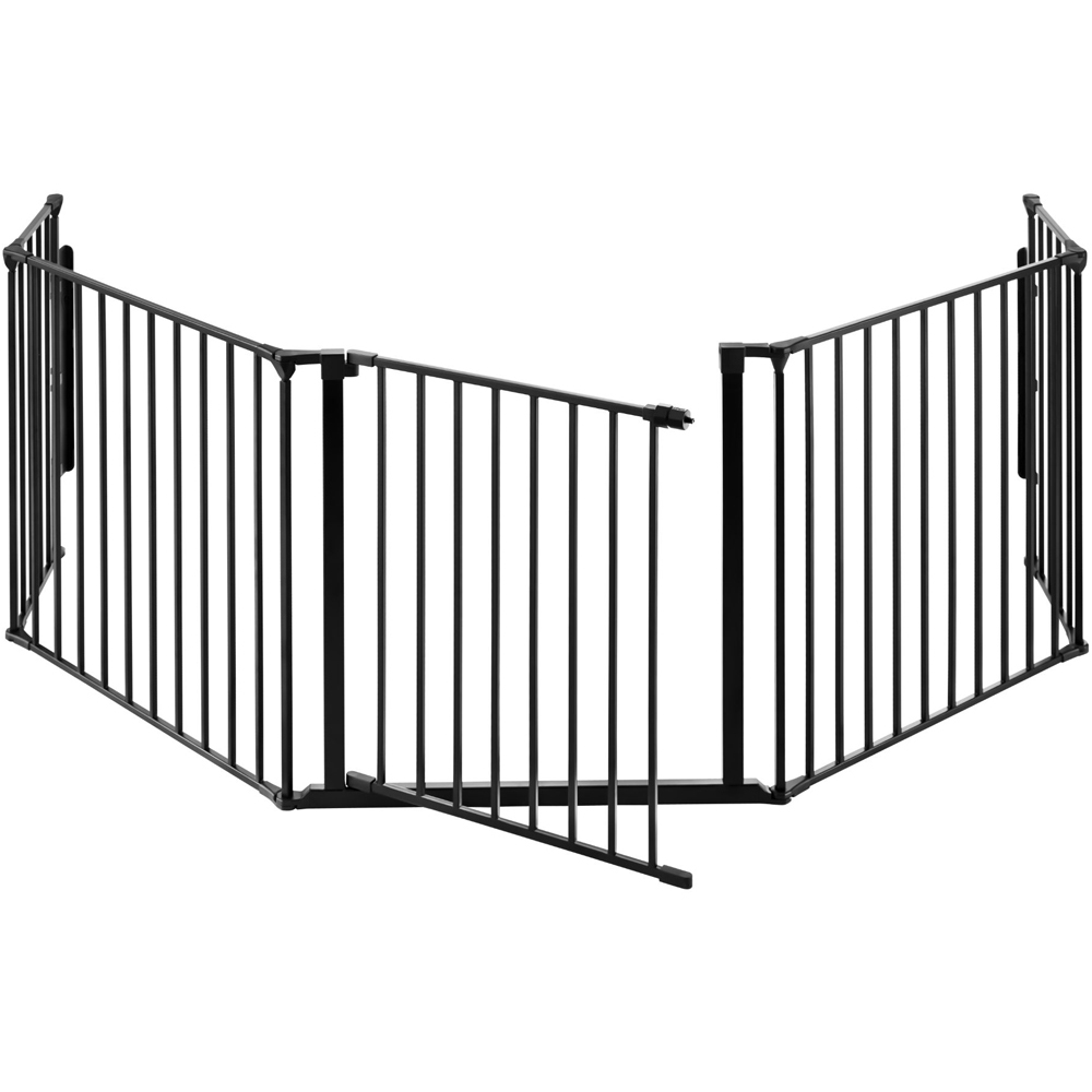 Tectake 5 Section Baby Gate with Security Lock Image 1