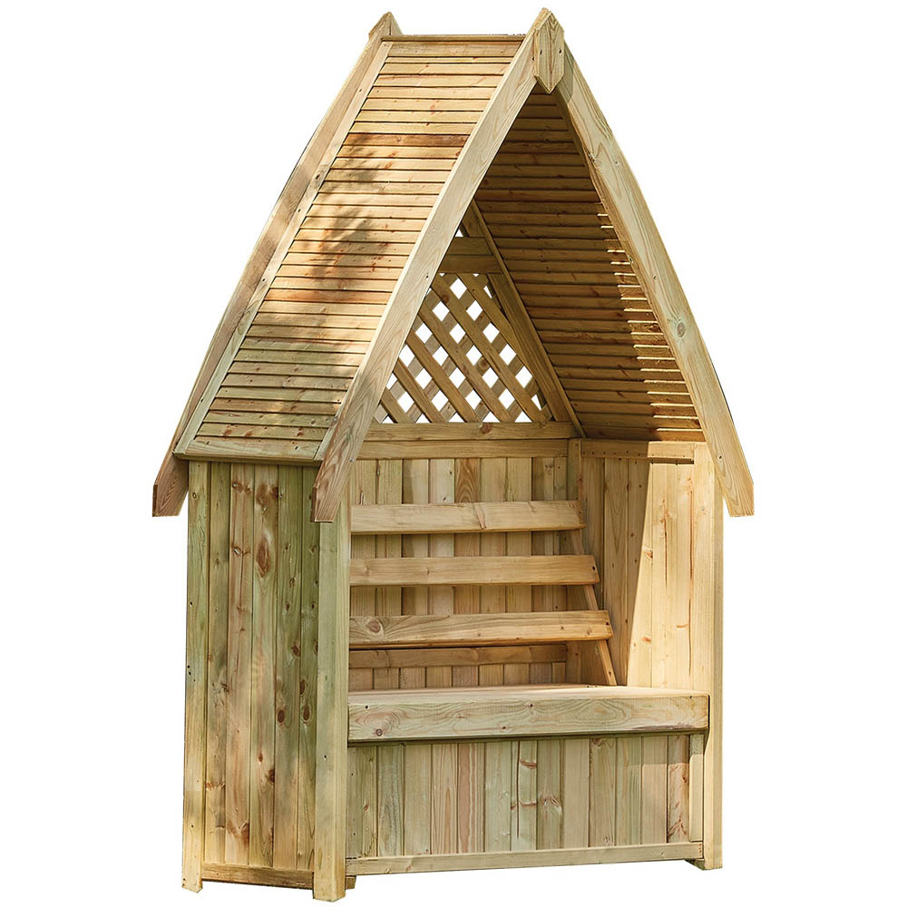 Woodshaw Carsington 2 Seater 4.1 x 1.8ft Storage Arbour Image 2