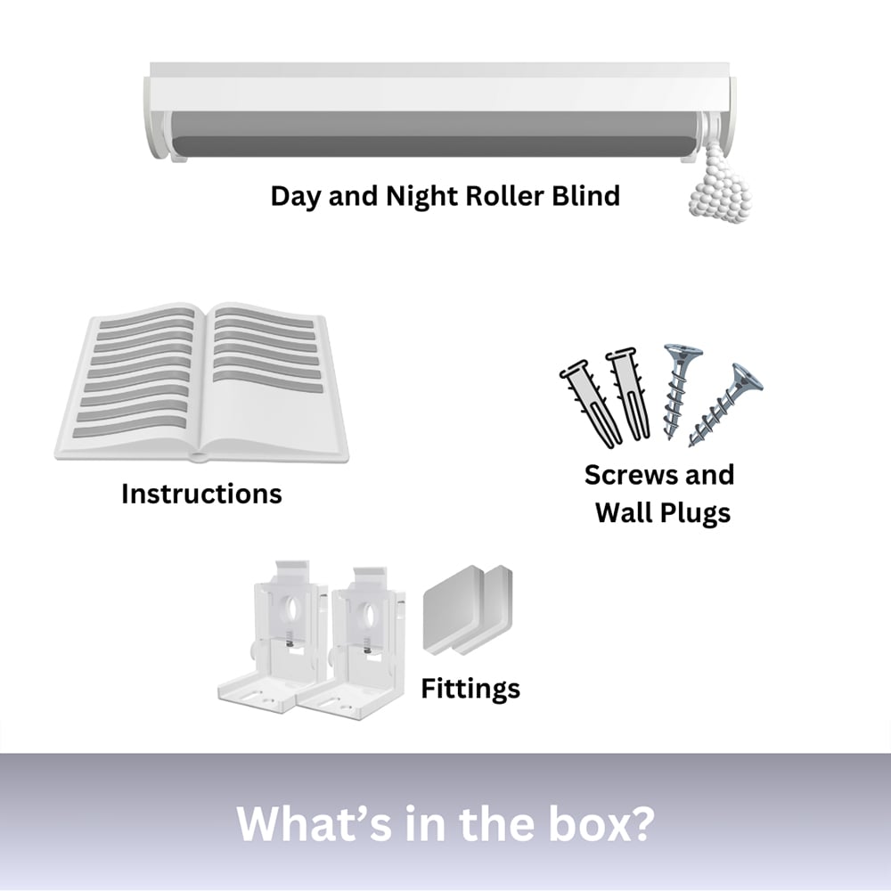 Caecus Day Night Long Drop Roller Blind Black W50 x Drop 210cm Image 2