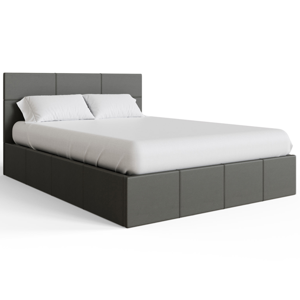 GFW Double Grey End Lift Ottoman Bed Image 3