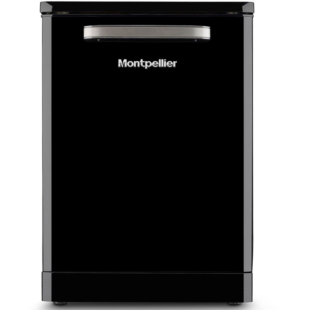 Montpellier MAB1353DK 60cm Black Wide Retro Dishwasher Image 3