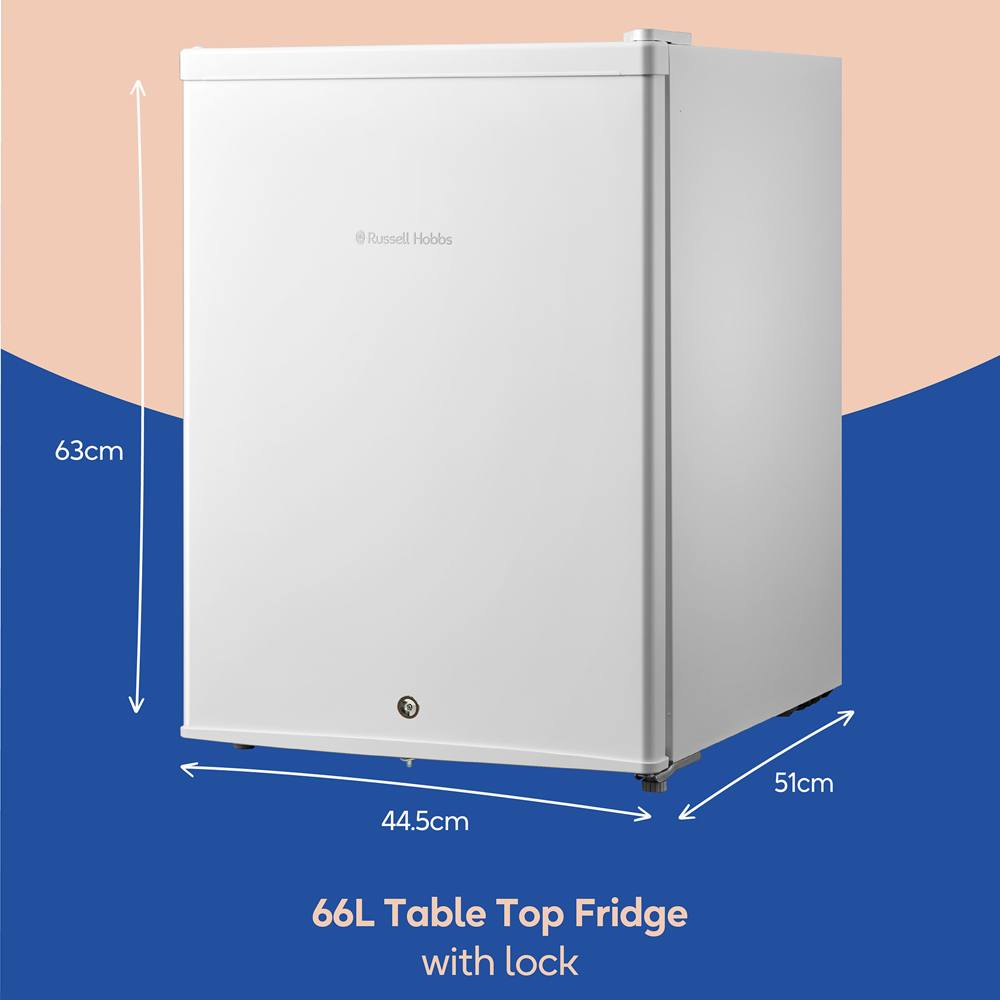 Russell Hobbs RH67TTLF0E1W-LCK White 66L Fridge Image 9