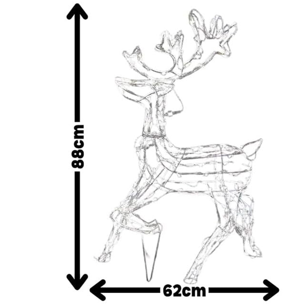 Marco Paul Cool White LED Standing Reindeer Rope Light Image 4