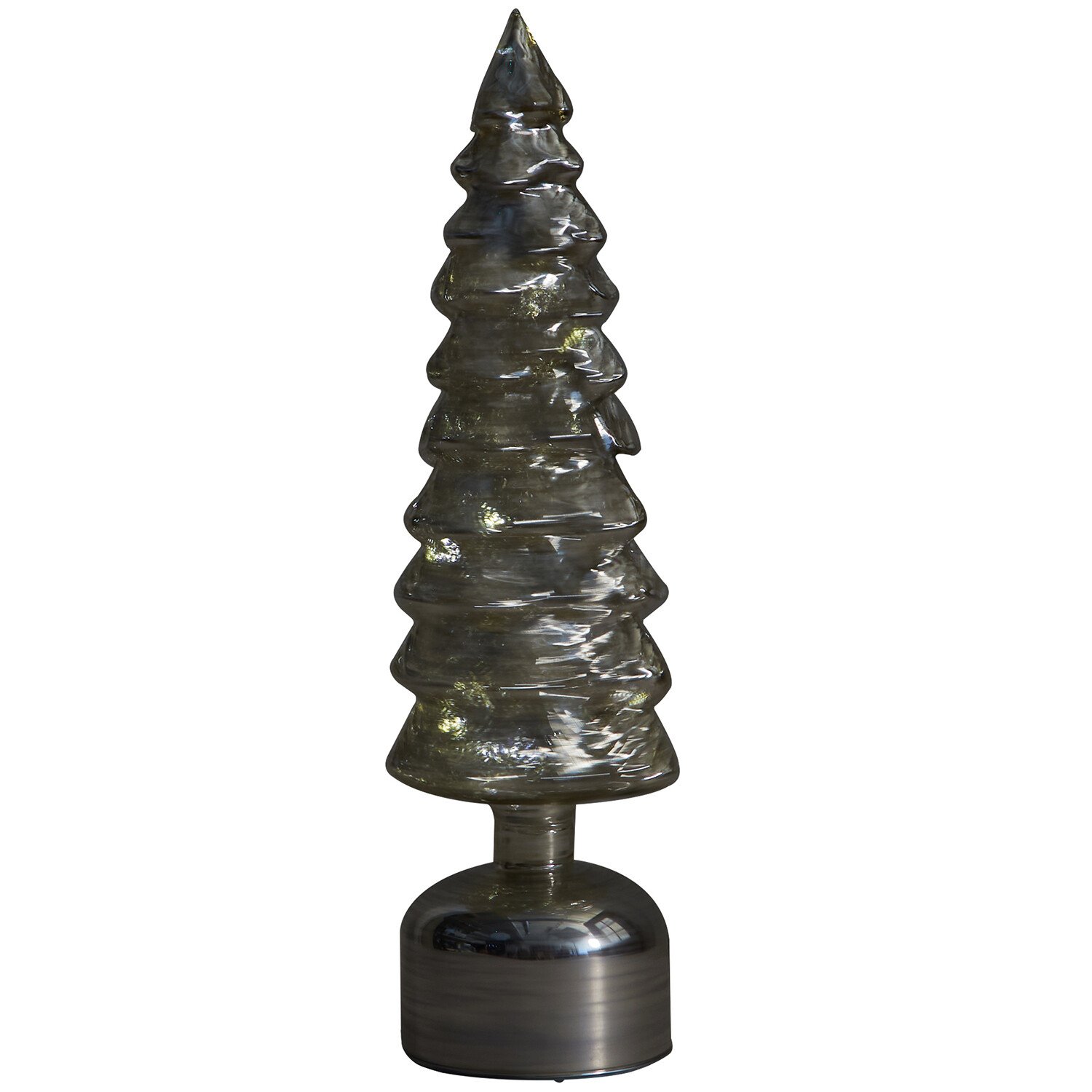 Antique LED Spinning Tree Silver - Silver Image 3