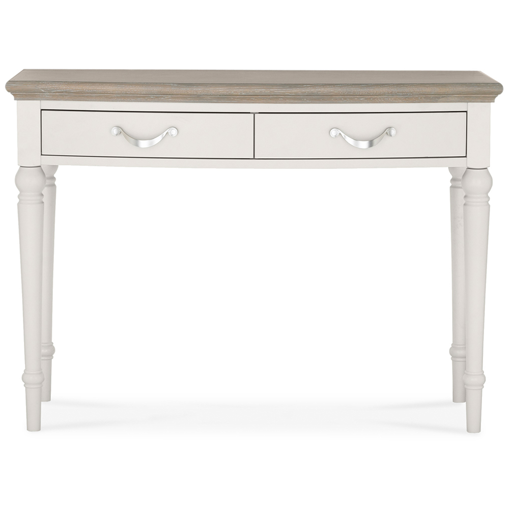 Bentley Designs Montreux 2 Drawer Grey Washed Oak and Soft Grey Dressing Table Image 3