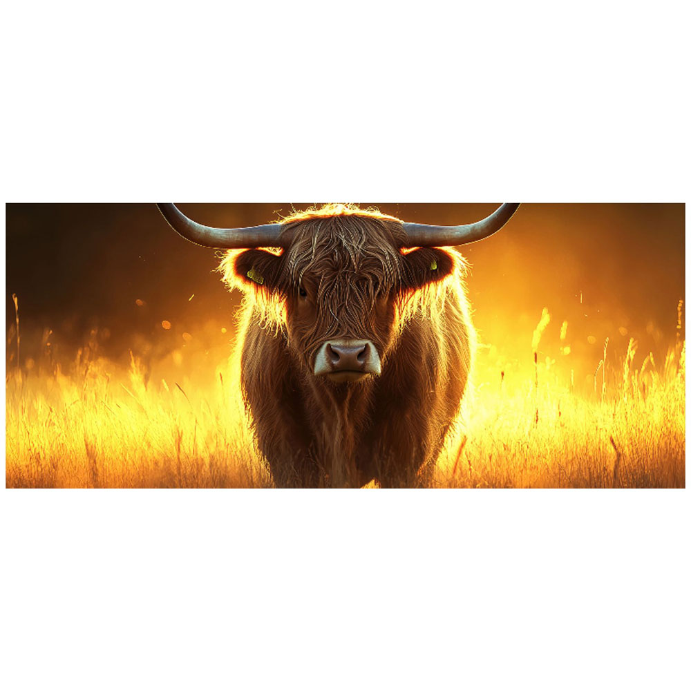 Warren Reed Designer Highland Cow Sunset Bathroom Splashback 25 x 60cm Image 2