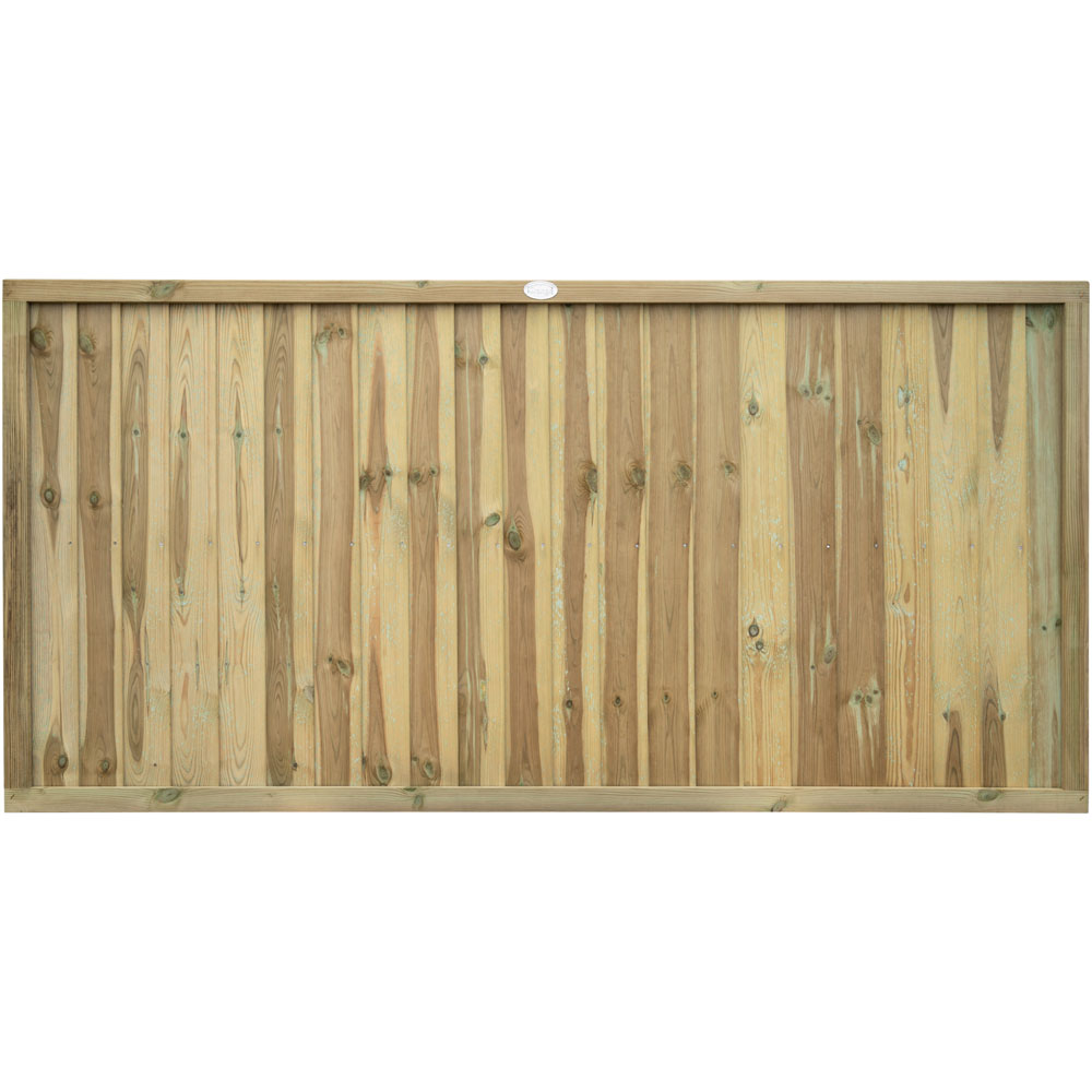 Shire Grange Superior Closeboad 3 x 6ft Green Vertical Fence Panel Image 2
