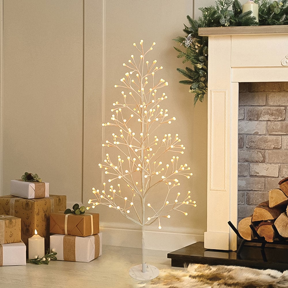 Xmas Haus 200 Warm White and White Micro LED Pre-Lit Artificial Christmas Tree 6ft Image 4