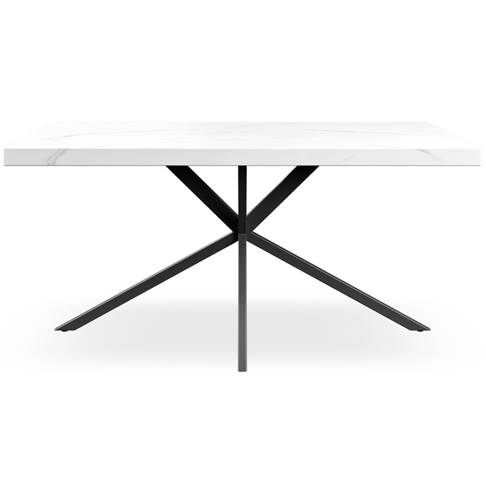 Furniture Online Donni 6 Seater Dining Table White Marble Effect Image 3