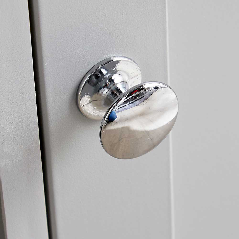 Home Source Avon 2 Door 2 Shelf Large Grey TV Stand with Cable Management Image 5