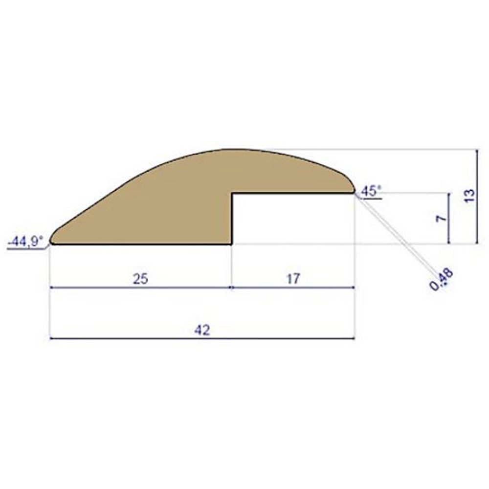 Signature Collection 7mm Unfinished Solid Oak T-Section 90cm Image 3
